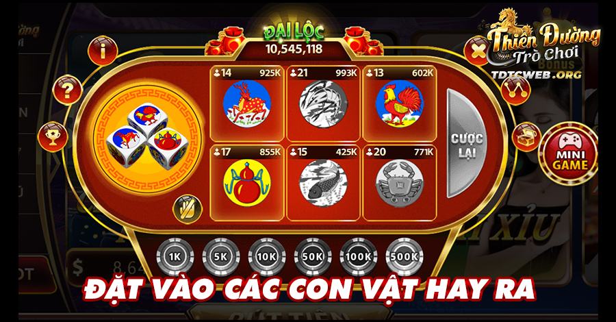 Đặt vào các con vật hay ra