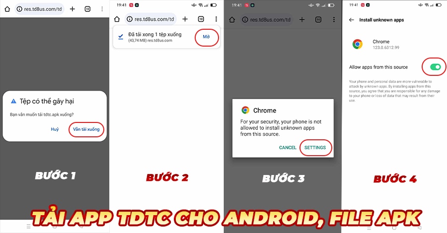 Tải App TDTC cho Android, file APK